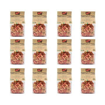Sophia Foods Two-Color Farfalle Pasta, Beet Flavored, 8.8oz Bag - Organic and Artisanal (12-pack)