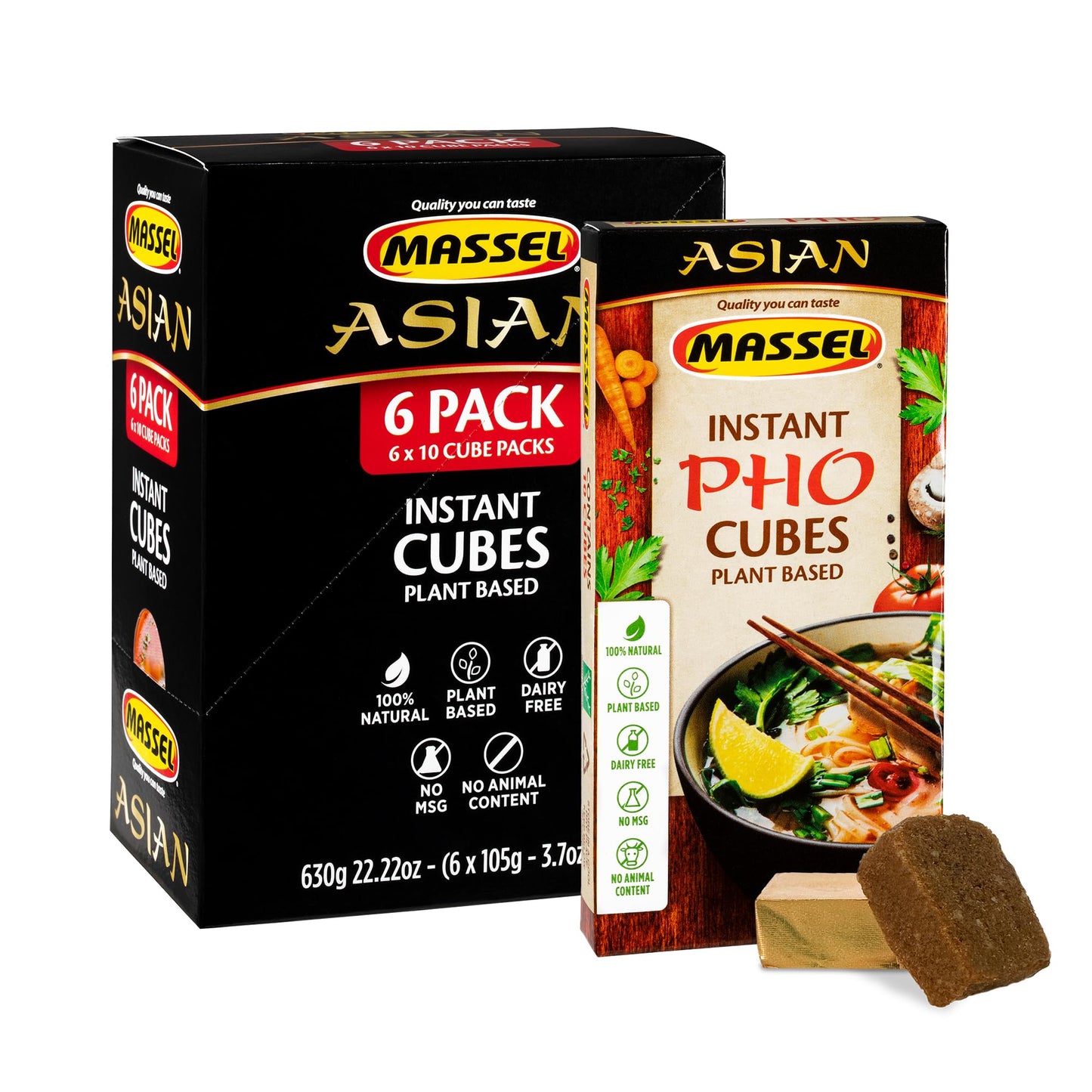 Massel Instant Pho Bouillon Broth cubes - No MSg gluten Free - Bulk Pack (6 x 105g)