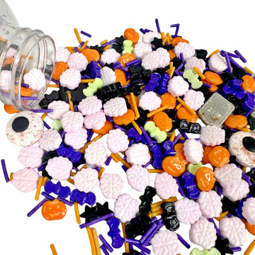 Halloween Confetti Sprinkles Bulk Tombstone Bat And Pumpkin For Cake Decorating, Edible Eye Themed Sprinkles For Cookie Decorati