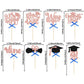 Gyufise Graduation Cupcake Toppers - 2024 Class Of 2024 & Congrats Grad Picks - Rose Gold