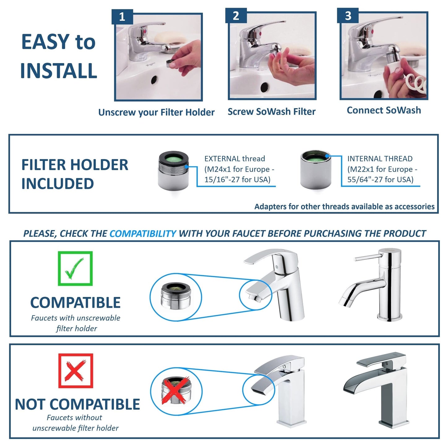 Water Flosser Sowash Family, Faucet Oral Irrigator Dental Water Floss, It Connects Directly To The Faucet, Non-Electric Dental I