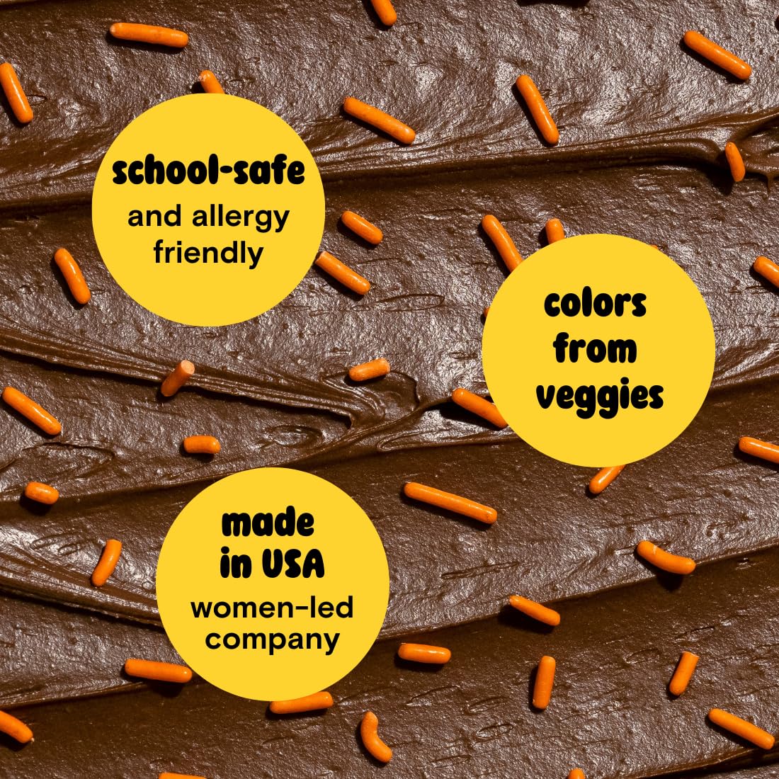 Supernatural Orange Softies Sprinkles, Dye-Free, Made In Usa, Soy Free, Gluten Free, Vegan, 16Oz