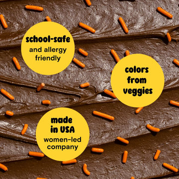 Supernatural Orange Softies Sprinkles, Dye-Free, Made In Usa, Soy Free, Gluten Free, Vegan, 16Oz