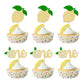 24Pcs Lemon One Cupcake Toppers Glitter Fruit Lemonade First Birthday Cupcake Picks For Lemon Theme Baby Shower 1St Birthday Par