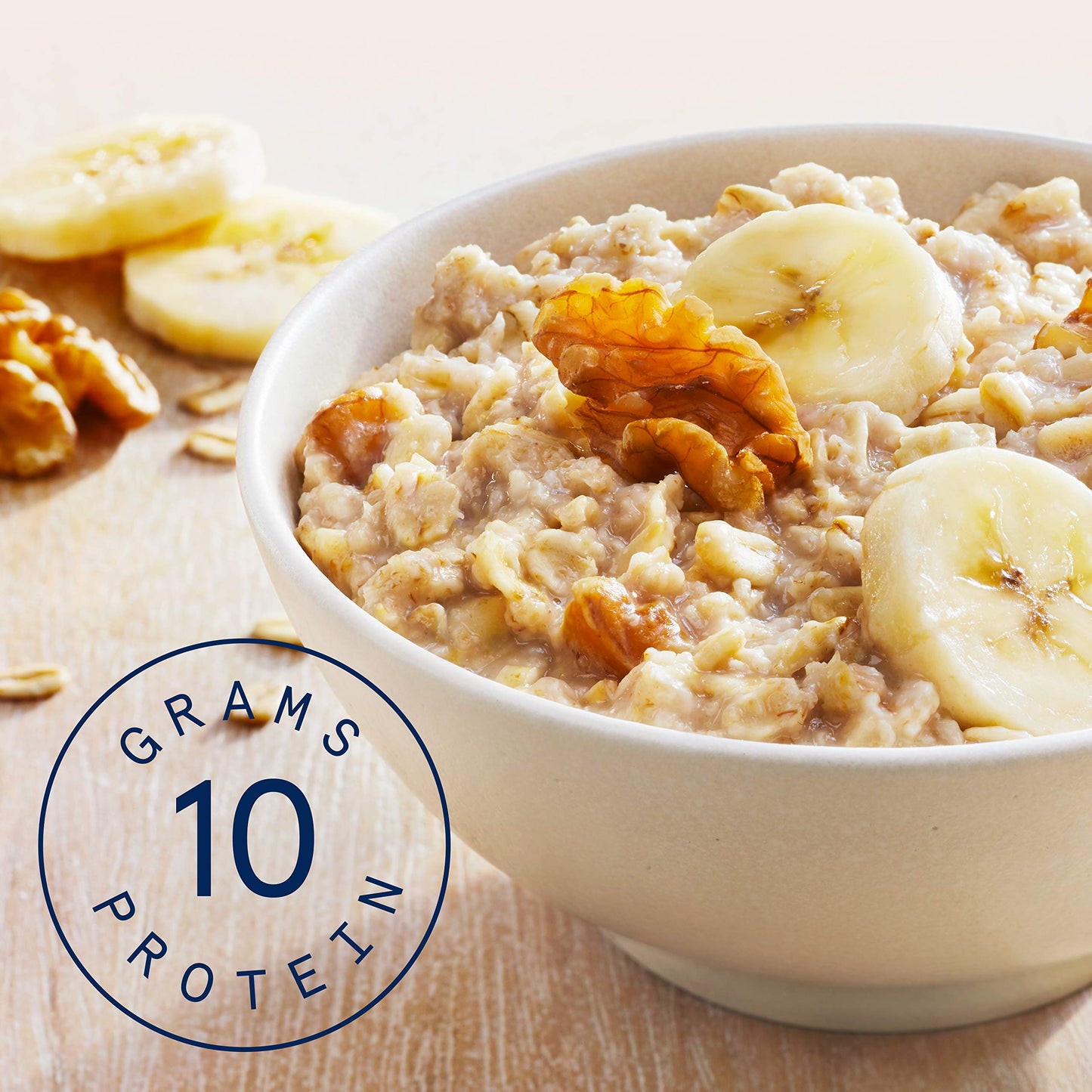 Quaker Protein Instant Oatmeal, Banana Nut, 10g Protein, Individual Packets, 36 Count