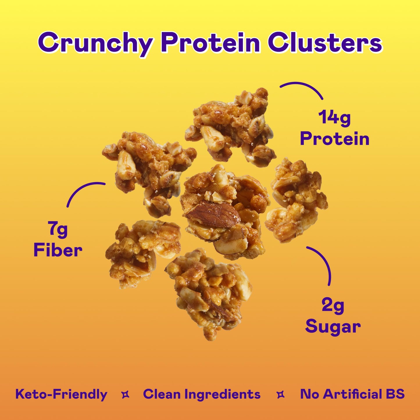 Magic Spoon Protein Granola - High Protein, Keto Friendly, Low Sugar, Pack of 3 (Peanut Butter)