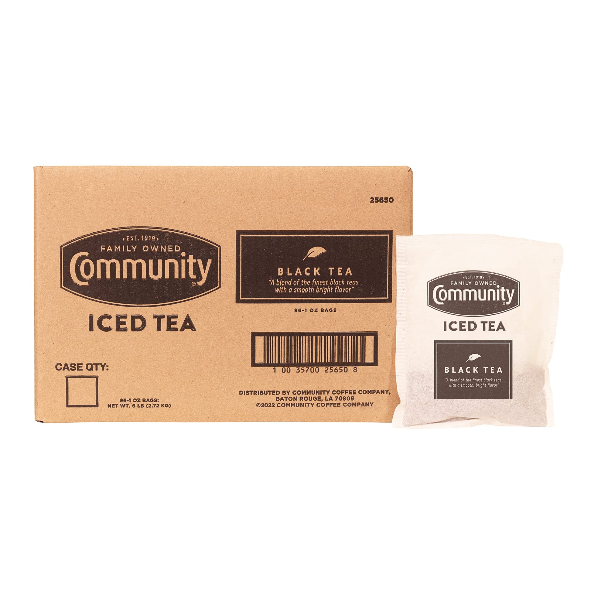 Community Coffee Pre-Measured Iced Tea  Black Tea Filter Pack  1 Ounce  96 Count