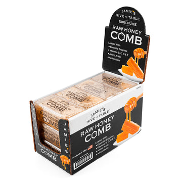 Jamie's Hive To Table 100% Raw Honeycomb, 48 Oz (Pack of 12) - All-Natural Pure Georgia Honeycomb - Fresh Georgia Honeycomb with