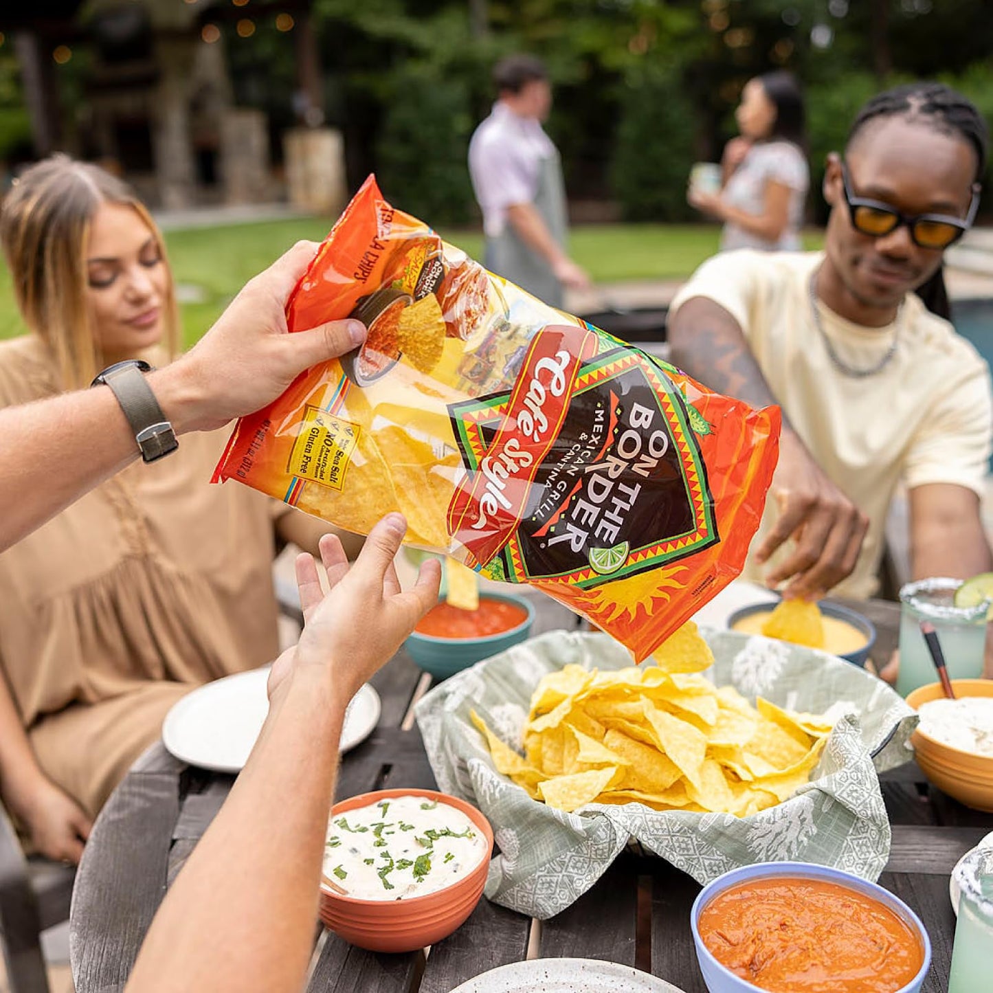 On The Border Cafe Style Tortilla Chips 11 Oz (Pack Of 3)