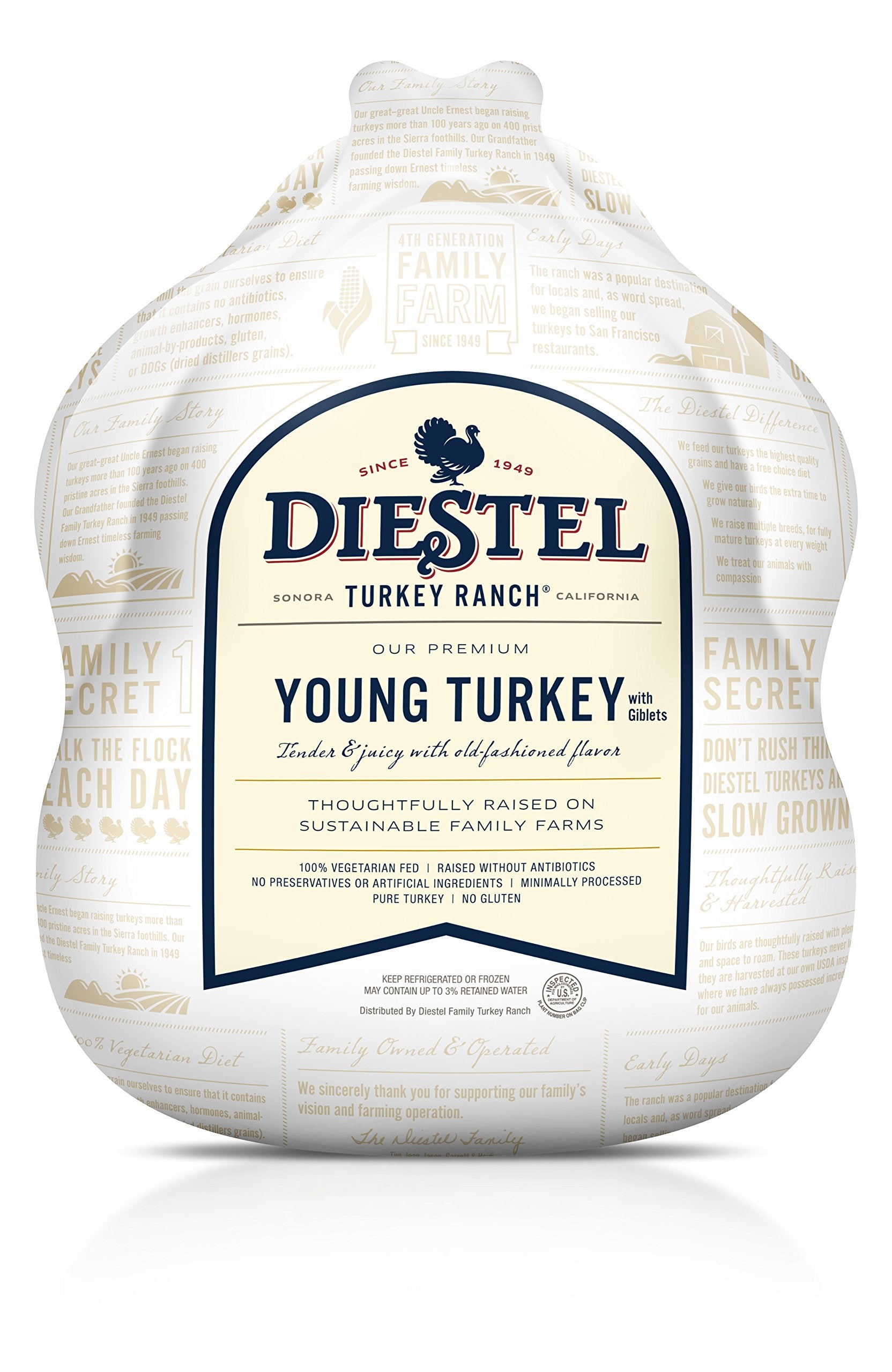 Diestel, Fresh Young Turkey, 14lbs, No Antibiotics Ever