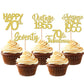 30Pcs Vintage 1953 Cupcake Toppers Glitter Seventy Happy 70Th Birthday 70 Fabulous Cupcake Picks Cheers To 70 Years For 70Th Bir