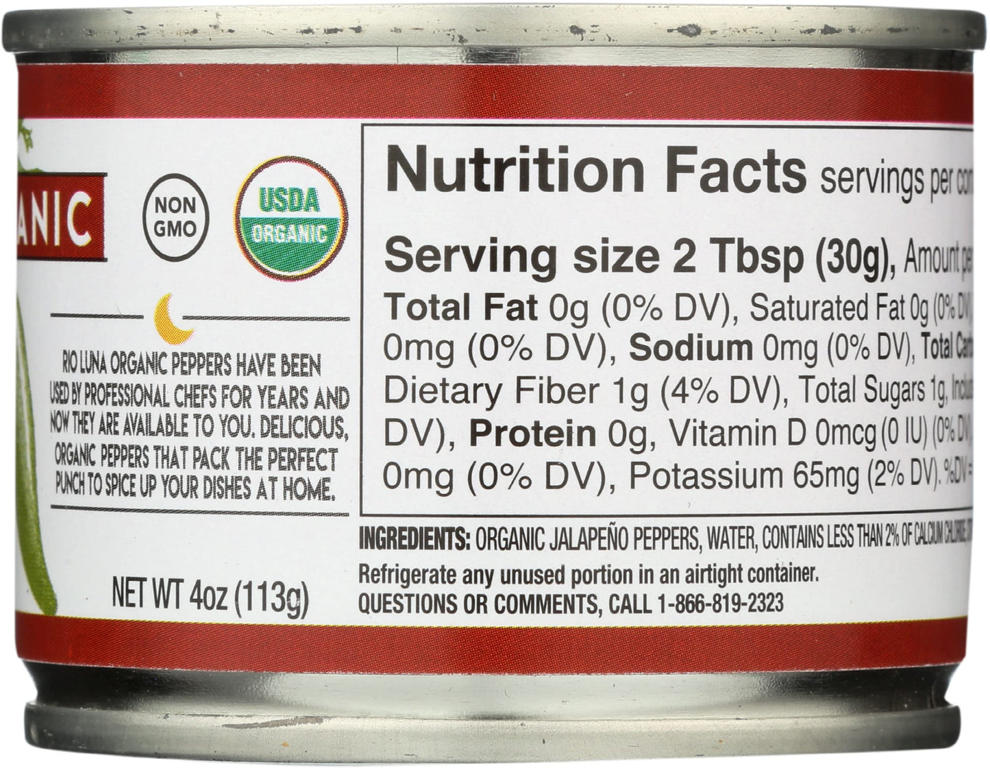 Rio Luna Ppers Jalapeno Org Dced 4 Oz