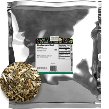 Frontier Co-Op Meadowsweet Herb, Cut & Sifted, 1Lb Bulk Bag - 100% Natural Dried Herb - Ideal For Meadowsweet Tea & Herbal Uses,
