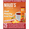 Maud's Just Peachy Instant Tea, 26 ct, Peach Flavored Packets for Hot or Iced Tea - Just Add Water