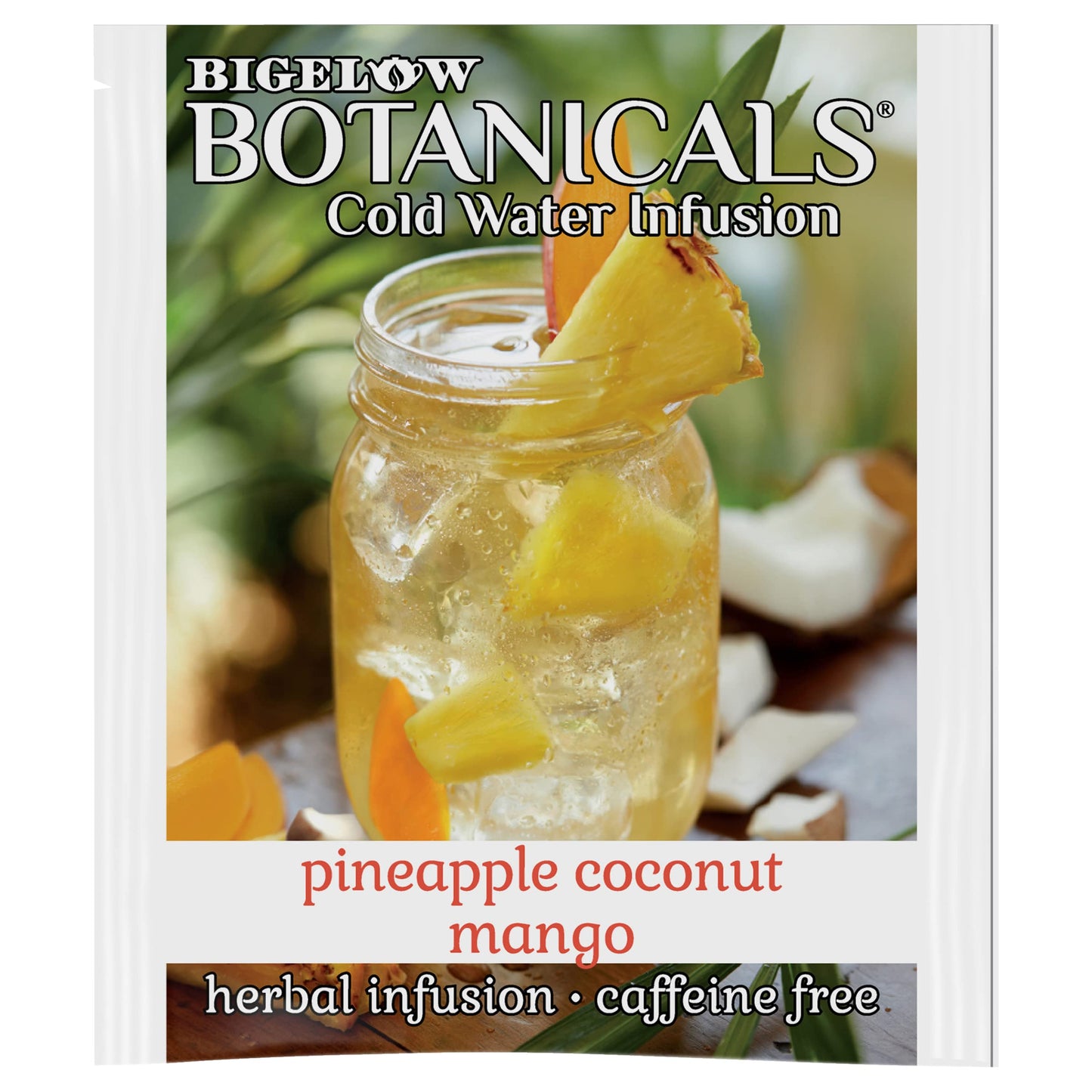 Bigelow Tea Herbal Tea, Pineapple Coconut Mango Flavor, Caffeine Free, 18 Count (Pack of 6), Total 108 Tea Bags