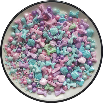 Edible Mixed Ocean Mermaid Candy Sprinkles Starfish Dessert Sprinkle Shell Cake Cupcake Toppers Pearl Cookie Decorations Sweet P