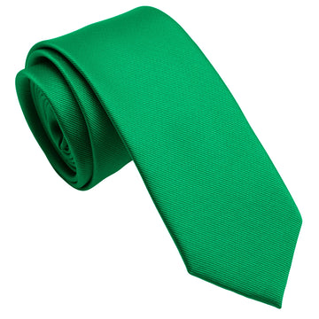 Zenxus Solid Skinny Ties For Men, 25 Inch Slim Emerald Green Necktie