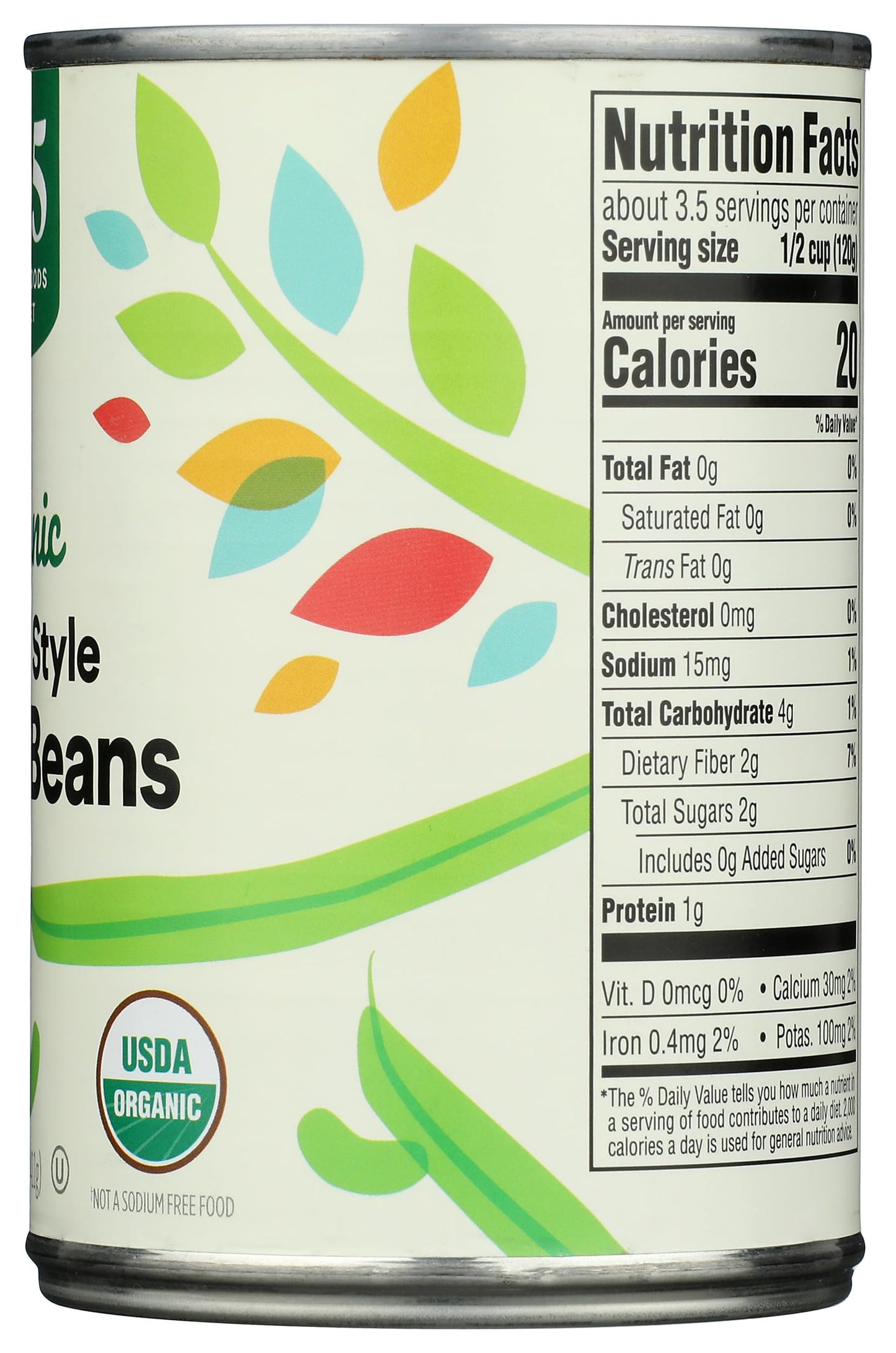 365 by Whole Foods Market, Organic French Style Green Beans, 14.5 Ounce