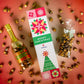 Merry Christmas Bubble Box With Holiday Caramel Corn By Send A Cake, Ready To Gift, No Assembly Required - Christmas Surprise - Unique Gift For Women, Men, Mature-Themed, Kids