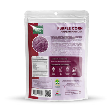Hanan Mikhuy Purple Corn (Ma  Z Morado) Powder (Molido) From Peru Andes 100% Natural, Vegan, Non-Gmo, Gluten-Free, Rich In Prote