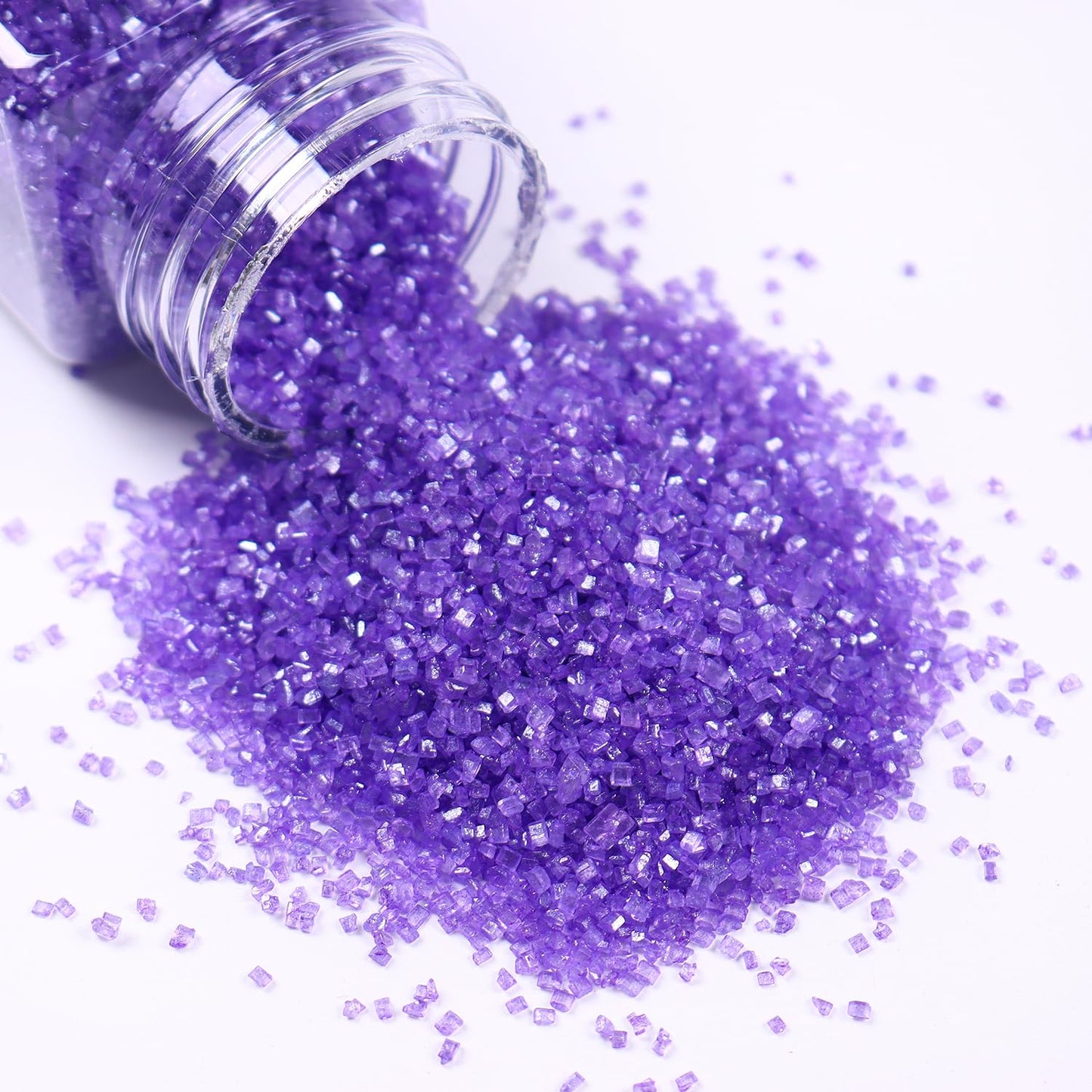 Purple Sanding Sugar For Baking Edible Sparkling Sugar Sprinkles Coarse Sugar Crystals For Valentine Cake Decoration Cookie Cupc