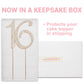 Crystal Creations 16 Cake Topper - Rose Gold Metal Decoration, Sparkly Rhinestone, 1 Count
