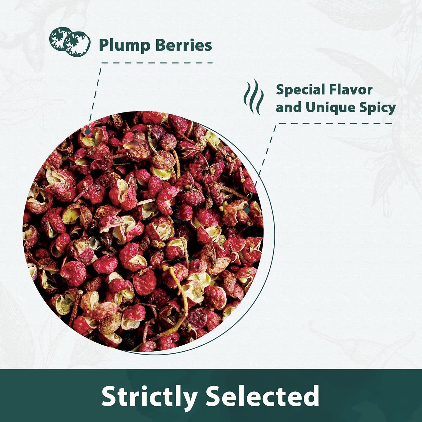 Soeos Sichuan Peppercorns, 4 Ounce(113g), Authentic Szechuan Red Peppercorn, Numbing and Tingle Effect, Less Seeds, Strong Flavo