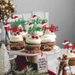 24 Pcs Naughty Or Nice Cupcake Toppers Glitter Santa Hat Merry Christmas Cupcake Picks Naughty Or Nice Cake Decorations For Merr