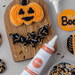 Sweets Indeed Dye-Free Halloween Frosting & Sprinkles Set - 8.22 oz | 2 Frosting Tubes (Orange & Black) + 2 Decorating Tips + 2 oz Sprinkle Mix (Black  Orange & White) | No Artificial Dyes Cupcake & Cookie Decorating Kit