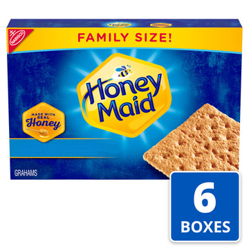 Honey Maid Graham Crackers, Family Size, 6 - 25.6 Oz Boxes