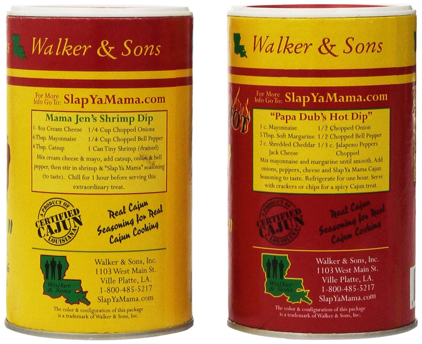 Slap Ya Mama Cajun Seasoning from Louisiana, Spice Variety Pack, 8 Ounce Cans, 1 Original Cajun and 1 Hot Cajun Blend
