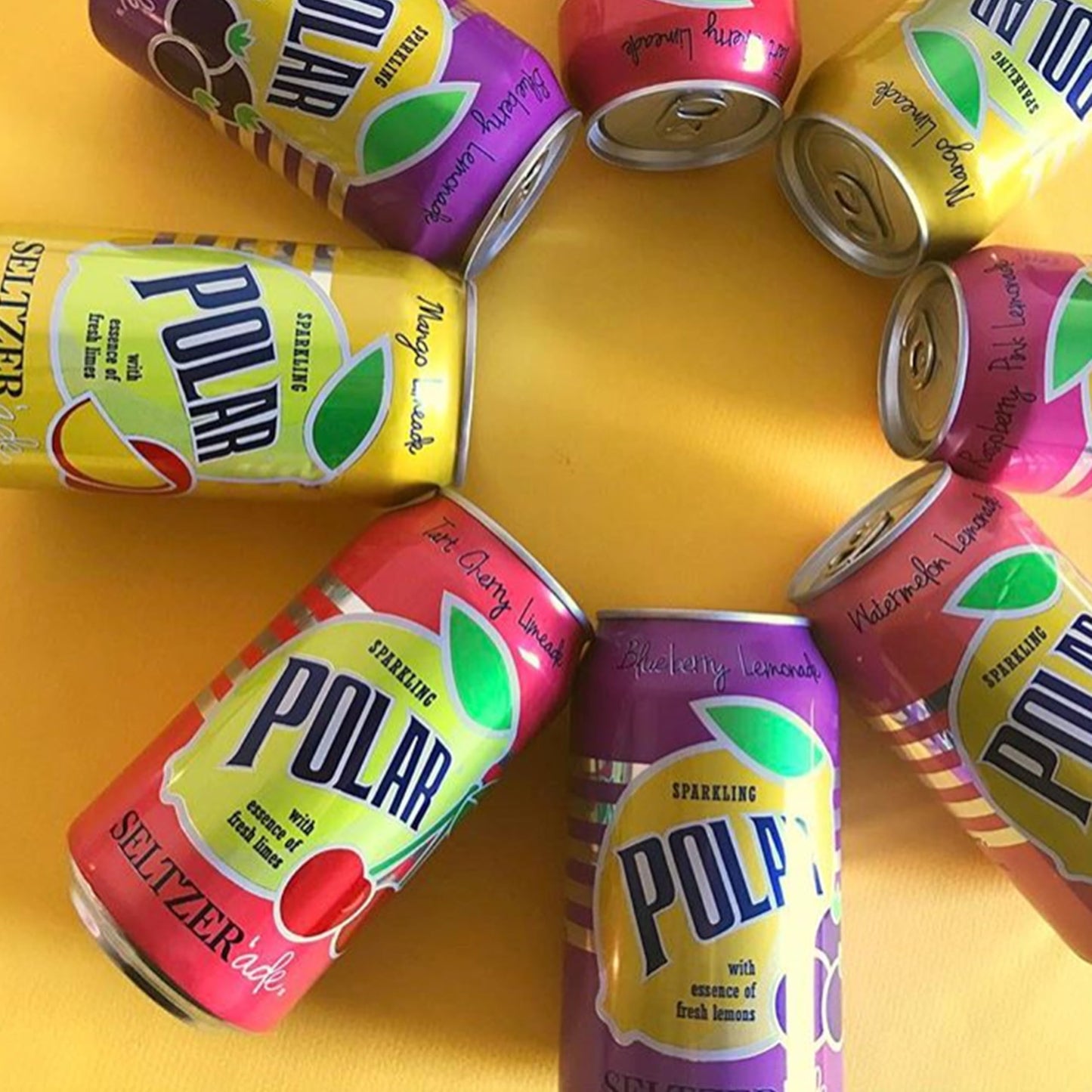 Polar Seltzer Raspberry Pink Lemonade, 12 Fl Oz Cans, 8Pk