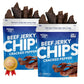 Wicked Cutz Cracked Pepper Beef Jerky Chips, 28g Protein per Bag, Crispy & Crunchy Beef Jerky Crisps, USA Made Pepper Flavored C