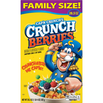 Capn Crunch Cereal, Crunch Berries, 20.5oz Box