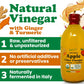 Food To Live Organic Italian Apple Cider Vinegar with Ginger & Turmeric – 500 ml