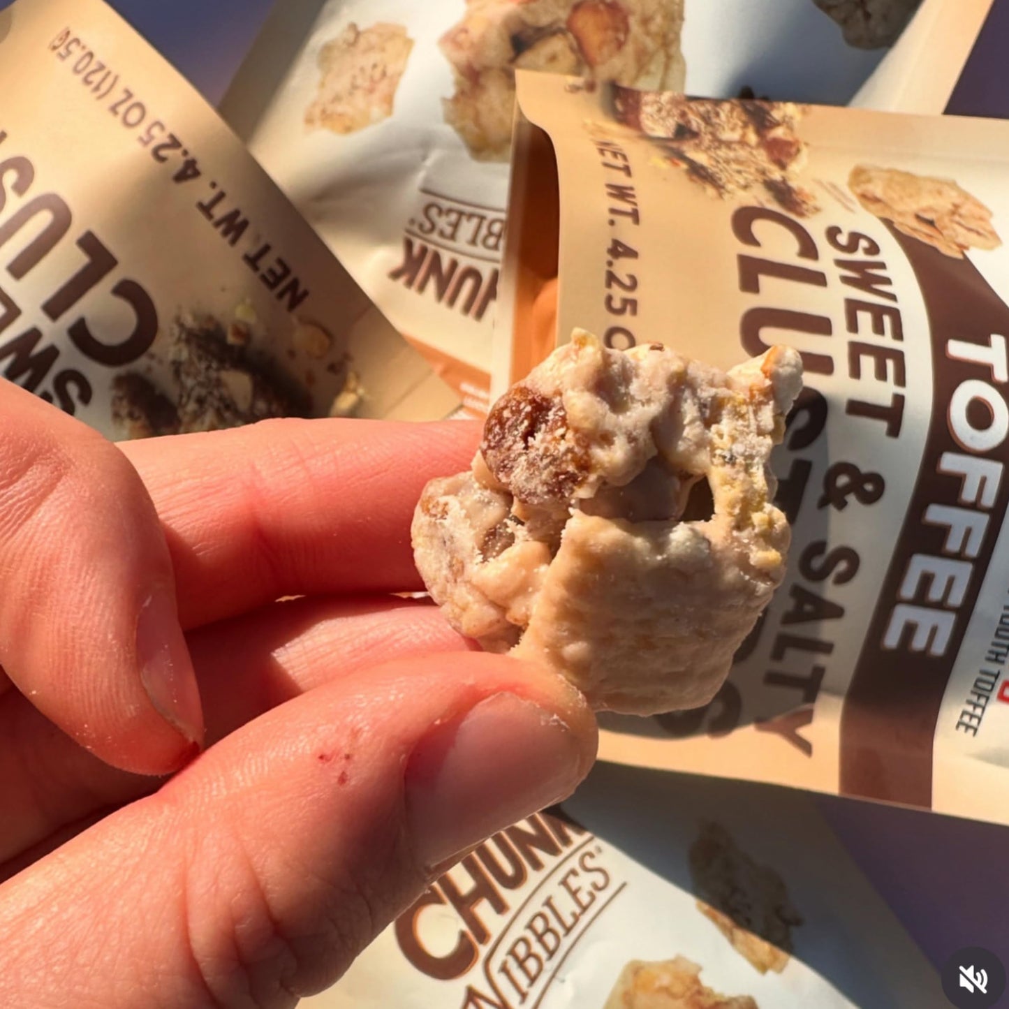 Chunk Nibbles Toffee Snack Clusters - Buttery Milk Chocolate Toffee with Pretzels & Corn Squares - Award-Winning Gourmet Treat,