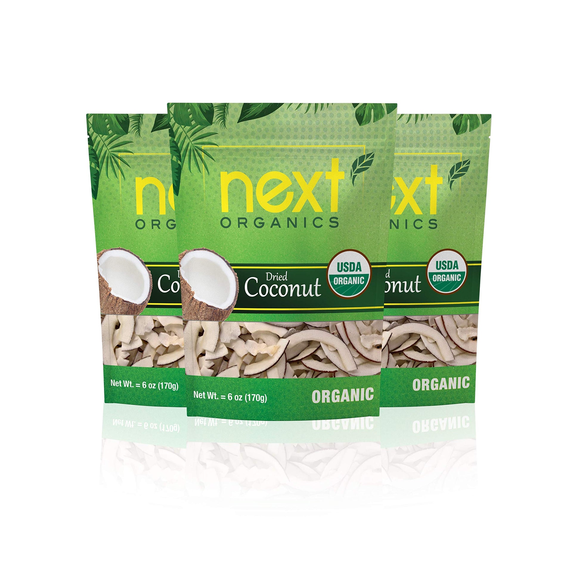 Next Organics Dried Coconut 6 Oz Bag (Pack Of 3)