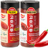 Korean Food 100% Korean Chili Powder Bundle - Fine (3.53oz / 100g) & Coarse (3.53oz / 100g) Red Pepper Powder for Soups, Stir-fr