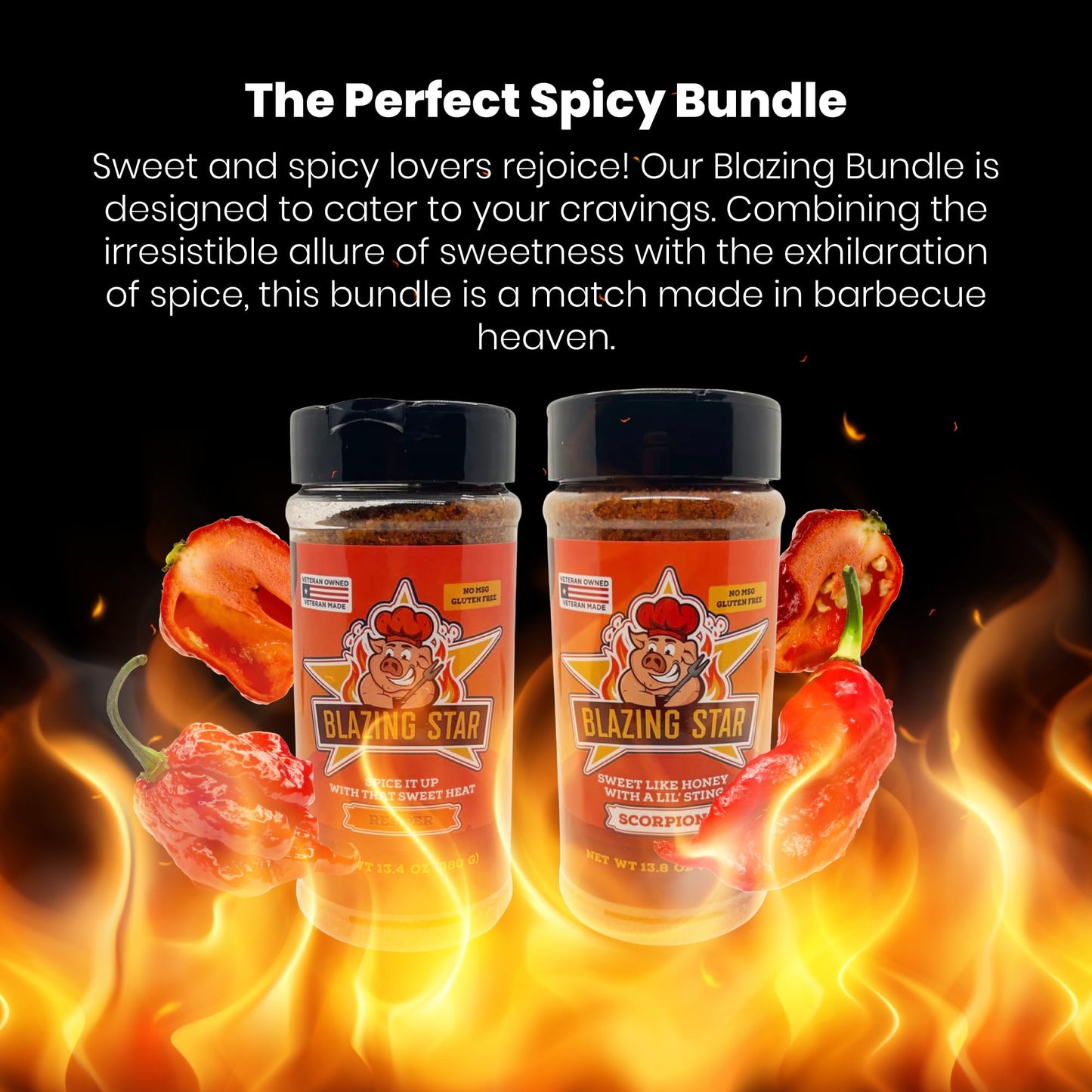 Blazing Star BBQ Blazing Bundle (Reaper Rub & Seasoning/Scorpion Rub & Seasoning)