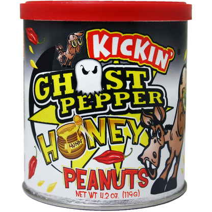 Ghost Pepper Honey Roasted Spicy Hot Peanuts - 4.25 oz - Ultimate Spicy Gourmet Gift Peanuts - Try if you dare!