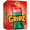 Gripz Mini Cheese Crackers, Kids Snacks, Baked Snack Crackers, Cheez-It White Cheddar, 10.8oz Box (12 Pouches)