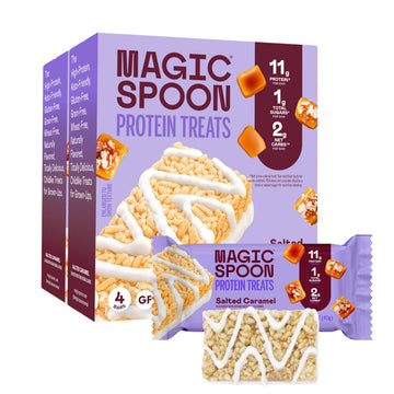 Magic Spoon High Protein Crispy Protein Bar - Keto Friendly, Low Carb, Salted Caramel, 8 Bars, 1 Count (Pack of 2)