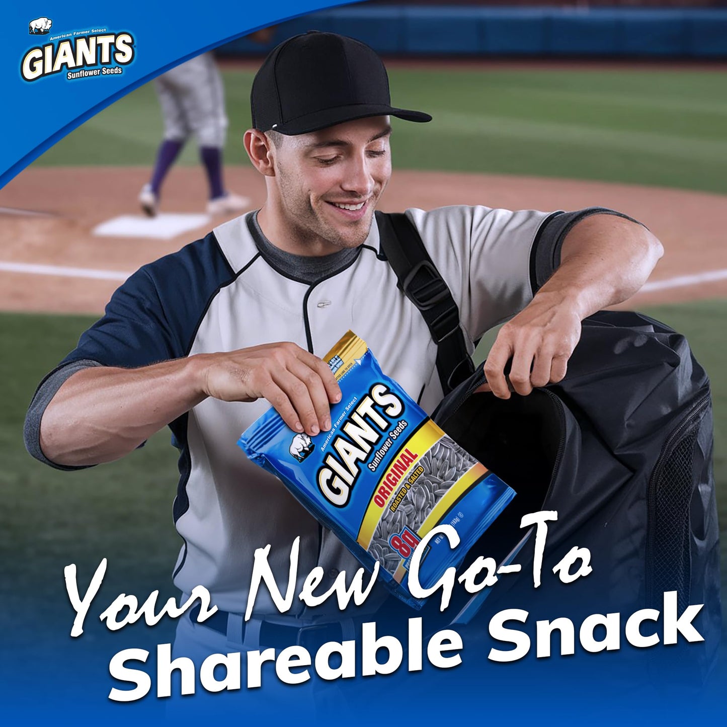 GIANTS Original Salted Jumbo Sized Sunflower Seeds 5.75-Ounce Bags (Pack of 12)
