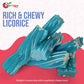 Ny Spice Shop Jumbo Licorice Twists Blue Raspberry Flavored - Jumbo 2'' Inch Chewy Fruit Flavored Sweet Blue Licorice Rope Candy