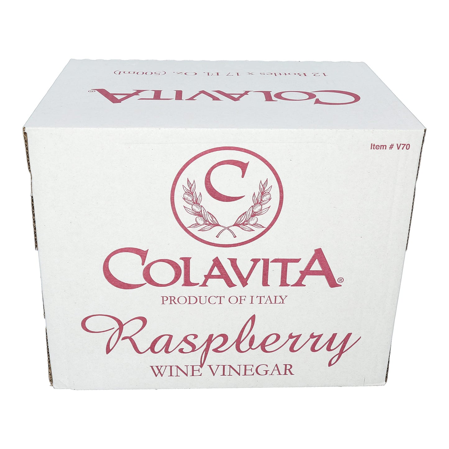 COLAVITA Raspberry Red Wine Vinegar - 17 Fl Oz (Pack of 12)