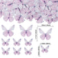 Gyufise 72Pcs Edible Cupcake Toppers - Butterfly Shaped Cake Decoration Picks For Baby Shower, Kids Birthday Party - Purple