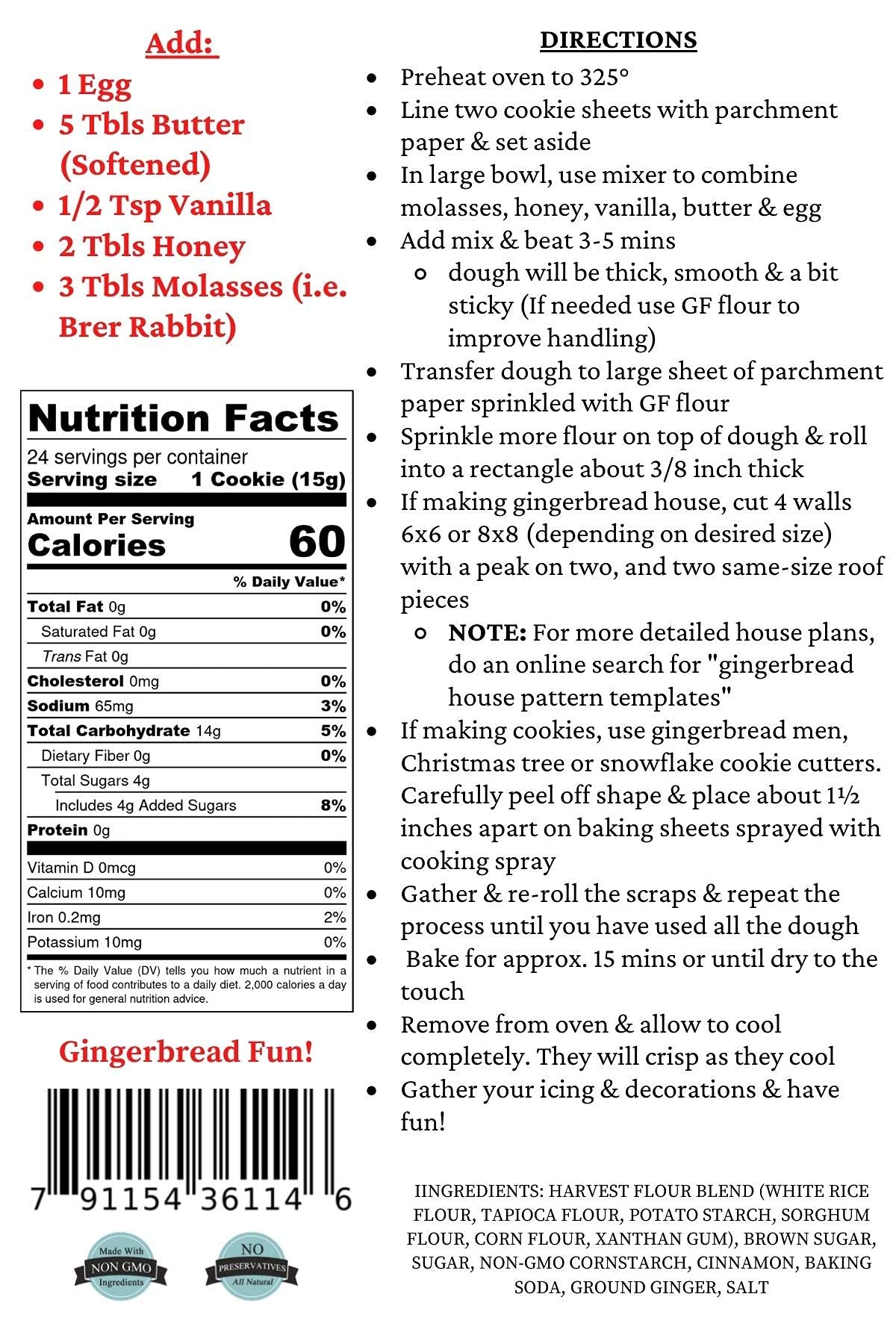 Mom'S Place Gluten-Free Gingerbread Mix