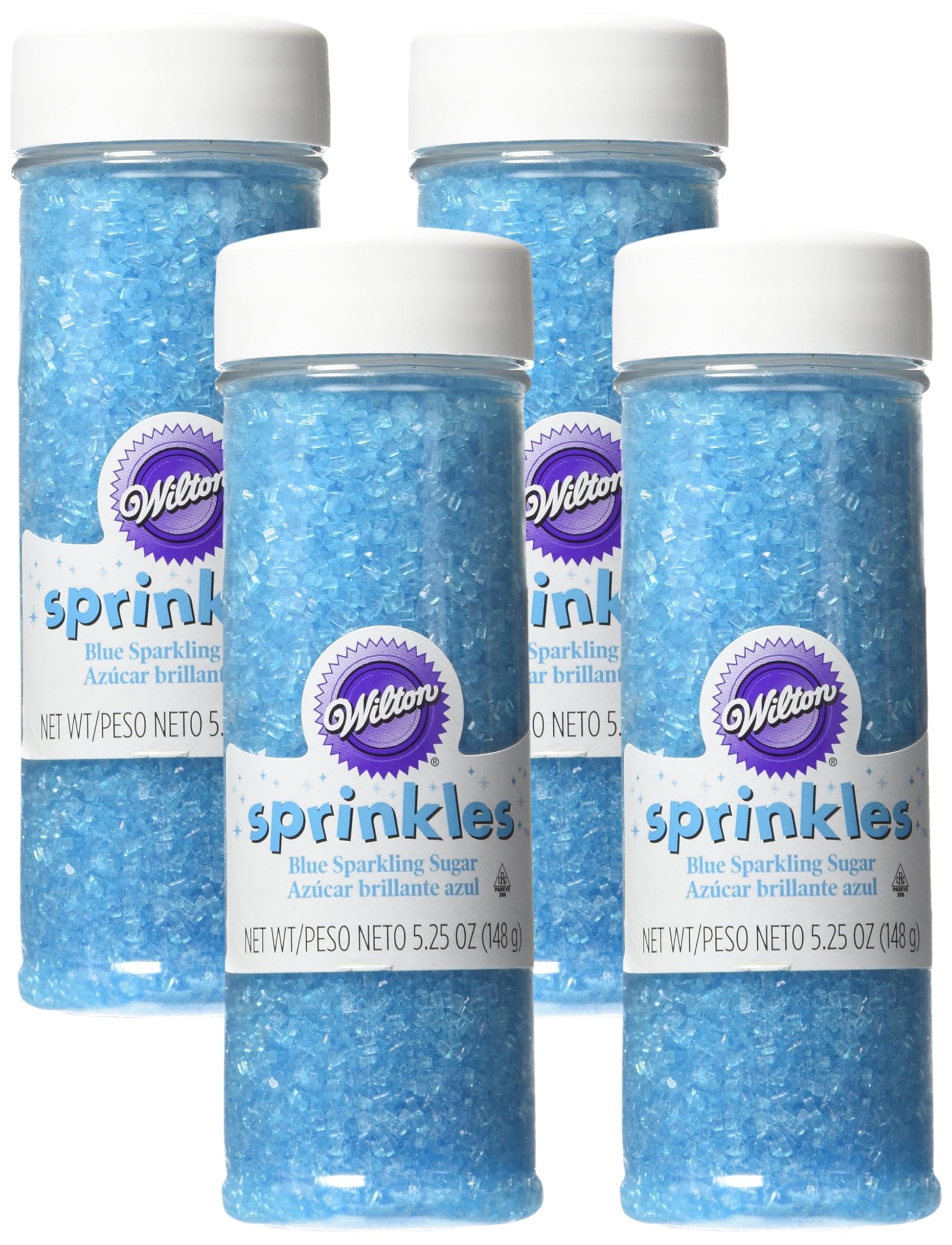 Wilton Sparkling 5.25 Oz Sugar Food Decorative- Blue (Pack Of 4)
