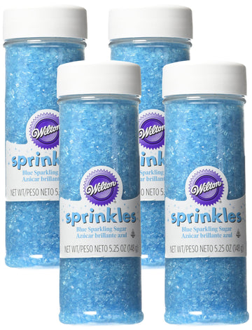 Wilton Sparkling 5.25 Oz Sugar Food Decorative- Blue (Pack Of 4)