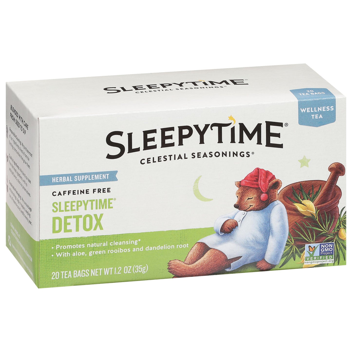 Celestial Seasonings Sleepytime Wellness Detox Tea, Caffeine Free, 20 Count Box, Model 53849